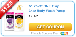 $1.25 off ONE Olay 34oz Body Wash Pump