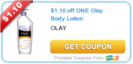 $1.10 off ONE Olay Body Lotion