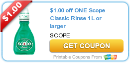 $1.00 off ONE Scope Classic Rinse 1L or larger