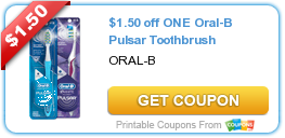 $1.50 off ONE Oral-B Pulsar Toothbrush