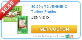 $0.55 off 2 JENNIE-O Turkey Franks