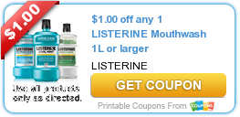 $1.00 off any 1 LISTERINE Mouthwash 1L or larger