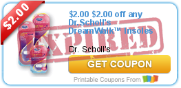 $2.00 off any Dr.Scholl's DreamWalk™ Insoles