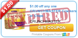 $1.00 off any one CRUNCHMASTER Crackers or Chips