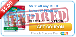 $5.00 off any BLUE Naturally Fresh cat litter