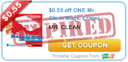 $0.55 off ONE Mr. Clean Magic Eraser