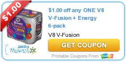 $1.00 off any ONE V8 V-Fusion + Energy 6-pack