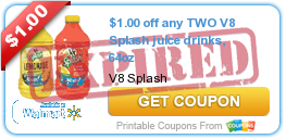 $1.00 off any TWO V8 Splash juice drinks, 64oz