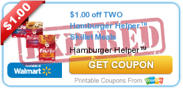 $1.00 off TWO Hamburger Helper™ Skillet Meals