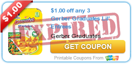 $1.00 off any 3 Gerber Graduates Lil' Entrees