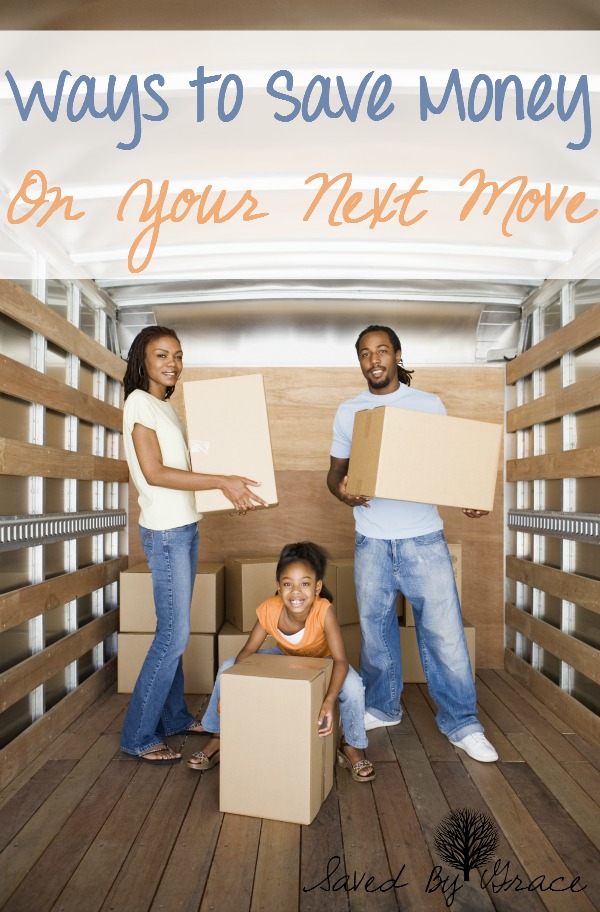 4 Ways to Save Money on Your Next Move- how to save money on moving, packing and getting set up in your new home.