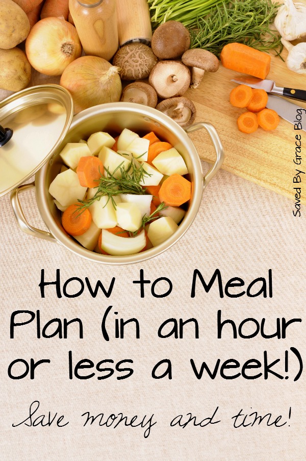 How to Meal Plan in One Hour a Week or Less- learn how important meal planning is for your budget and how to meal plan quickly at home!