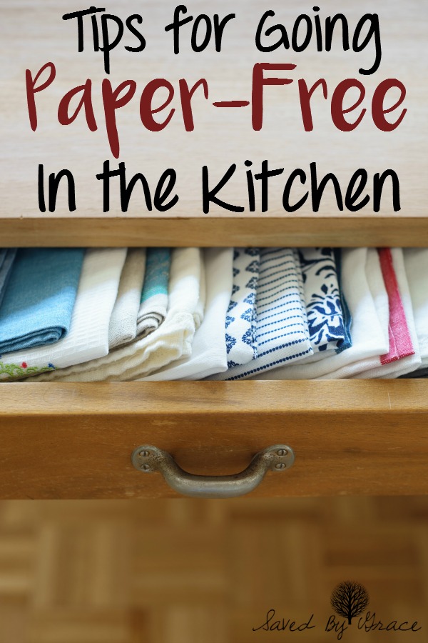 How to Go Paper Free in the Kitchen- Tips for transitioning to a paper free kitchen that is more green and frugal.