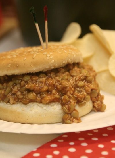 Instant Pot Vegan Lentil Sloppy Joes- Make quick and easy vegan sloppy Joes in your instant pot for this delicious comfort food favorite.