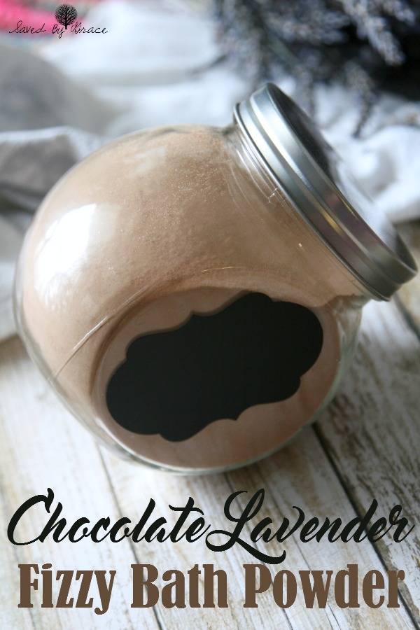 DIY Chocolate Lavender Fizzy Bath Powder- Forget making bath bombs with this easy DIY Recipe for Chocolate Lavender Fizzy Bath Powder for bath time fun!